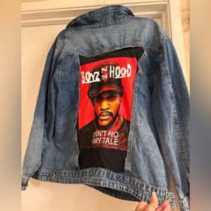 Boyz in the Hood upcycled denim jacket size 2x unisex  will fit men’s L\XL